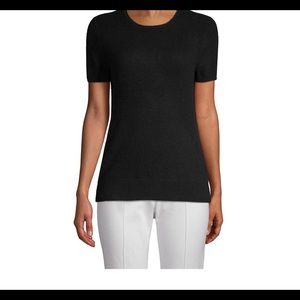 NWT Saks 5th Avenue Short Sleeve Cashmere Sweater